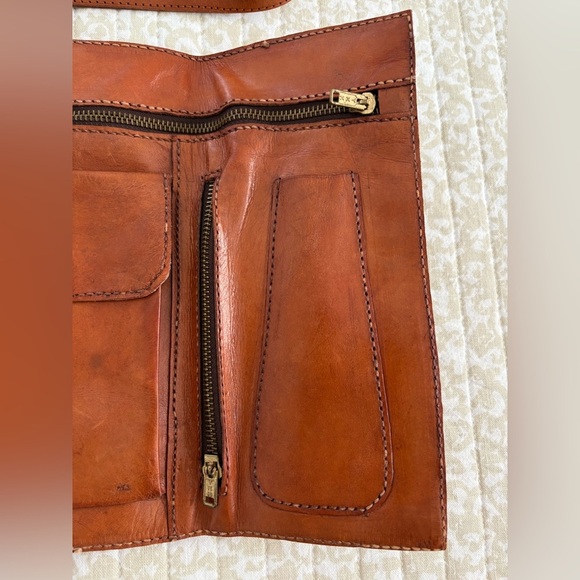 Vintage Genuine Leather Convertible Clutch Wallet Wristlet | Handmade Artisan - Picture 9 of 16
